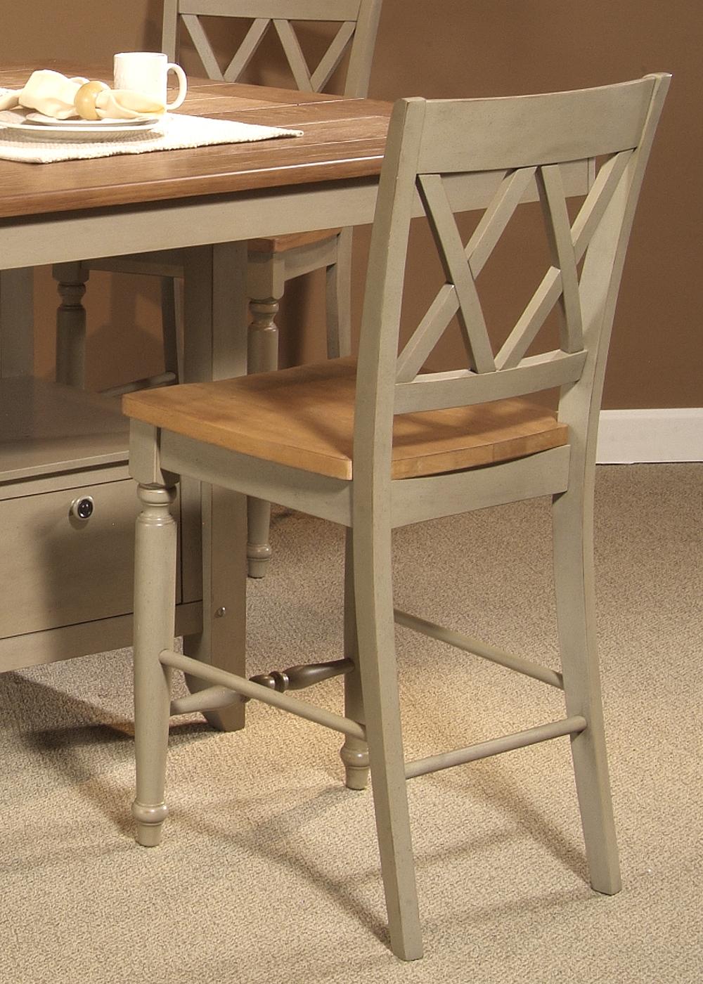 Liberty Furniture Al Fresco Counter Chair with Double XBack Standard Furniture Bar Stools